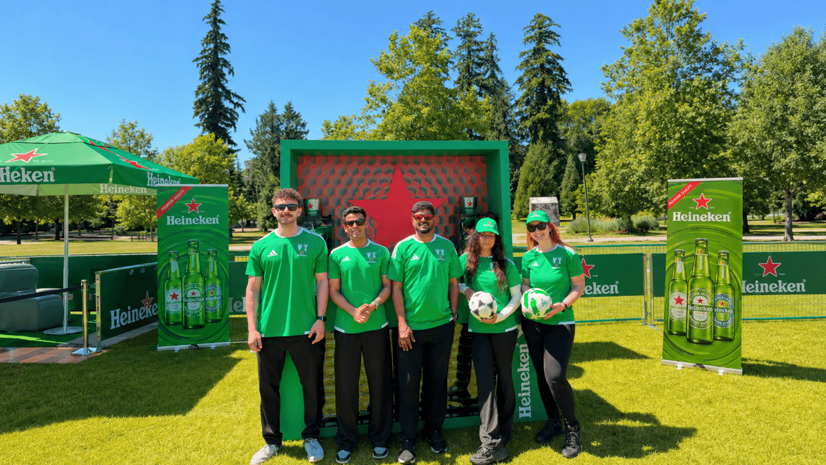 Karma Casting brand ambassadors at a Heineken outdoor experiential activation
